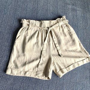 Orange Creek Tan Paperbag Shorts
